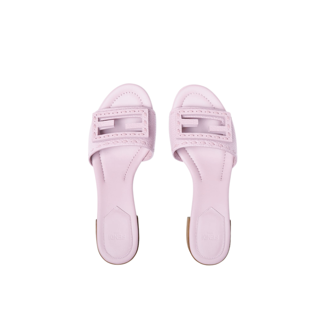 Fendi Baguette Lilac Leather Medium-Heeled Slides 2026 | Drip Kickz Fendi Baguette Lilac Leather Medium-Heeled Slides - Image 2
