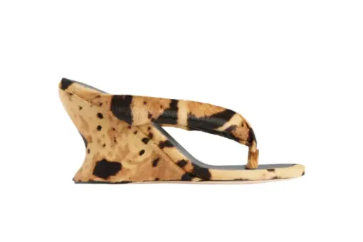 Balenciaga Gaeta Wedge Thong Leopard