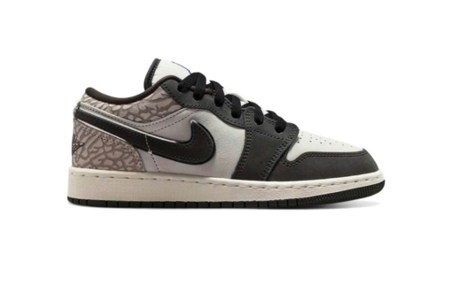 Air Jordan 1 Low SE Sail Deep Pewter Elephent Print GS