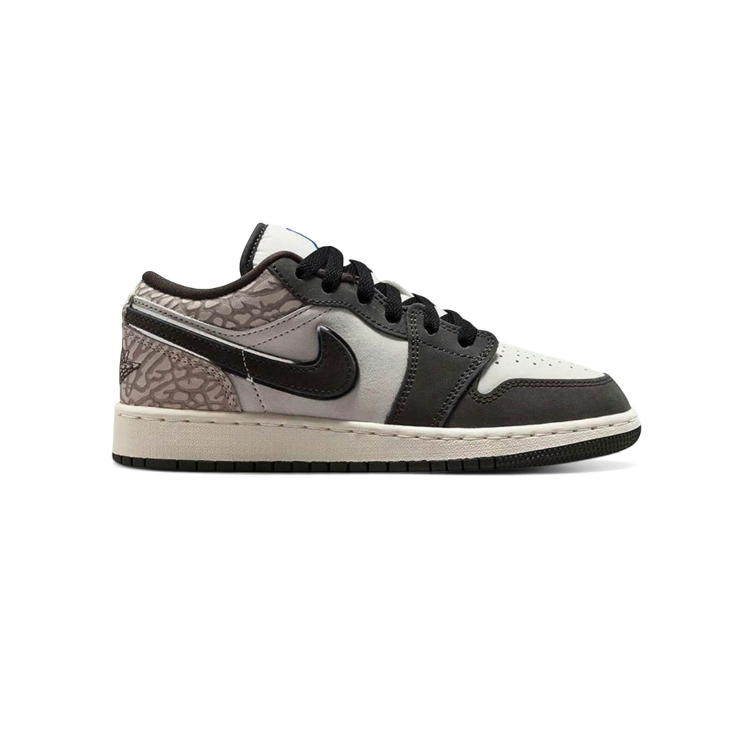 Air Jordan 1 Low SE Sail Deep Pewter Elephent Print GS 2026 | Drip Kickz Air Jordan 1 Low SE Sail Deep Pewter Elephent Print GS