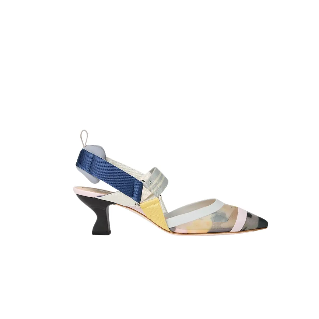 Fendi Colibrì Multicolor Mesh Medium-Heeled Slingbacks 2026 | Drip Kickz Fendi Colibrì Multicolor Mesh Medium-Heeled Slingbacks