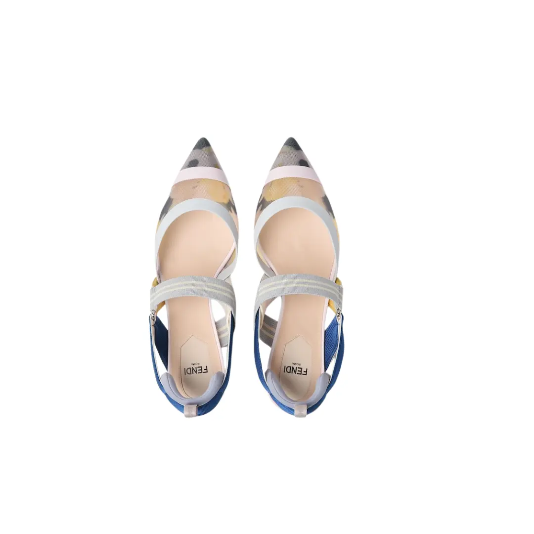 Fendi Colibrì Multicolor Mesh Medium-Heeled Slingbacks 2026 | Drip Kickz Fendi Colibrì Multicolor Mesh Medium-Heeled Slingbacks - Image 2