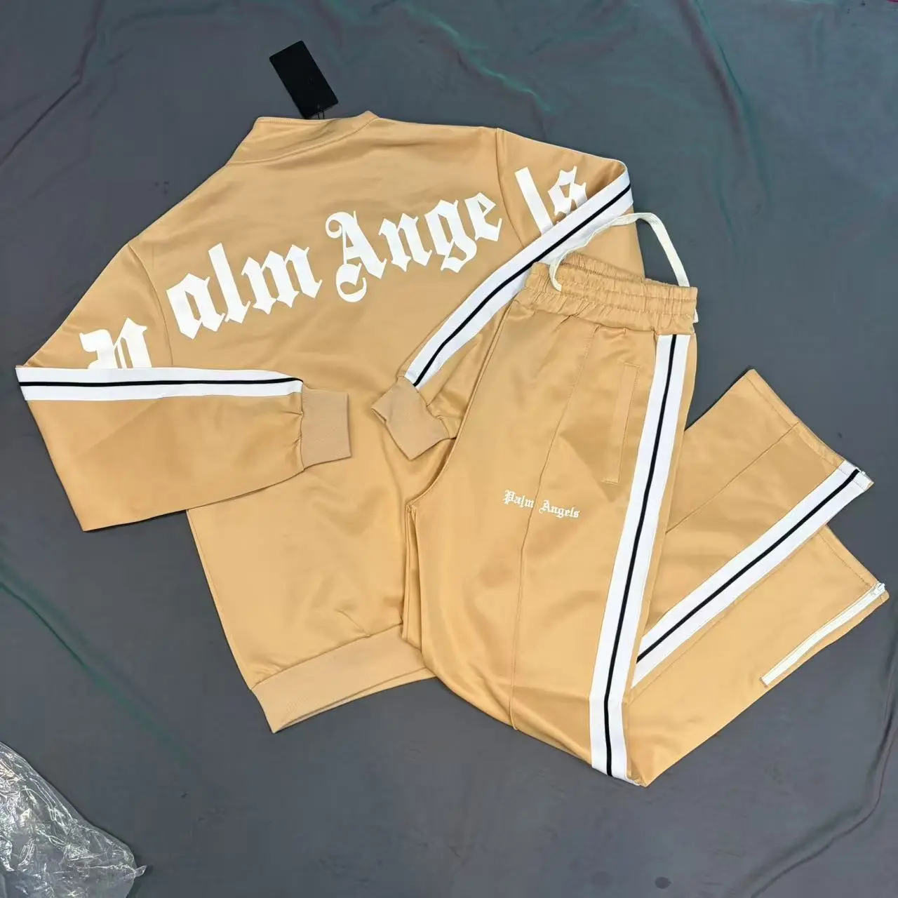 Palm Angels Zipped Tracksuit Cream Beige 2026 | Drip Kickz Palm Angels Zipped Tracksuit Cream Beige - Image 2