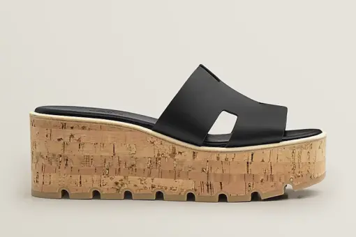 Hermes Eze 30 Sandal Heel Black - 38