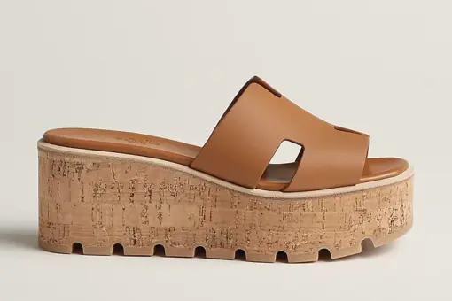 Hermes Eze 30 Sandal Heel Naturel - 38