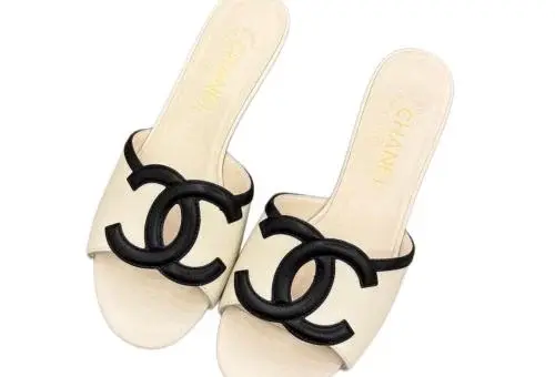 Lambskin C Cutout Sandal Mules White