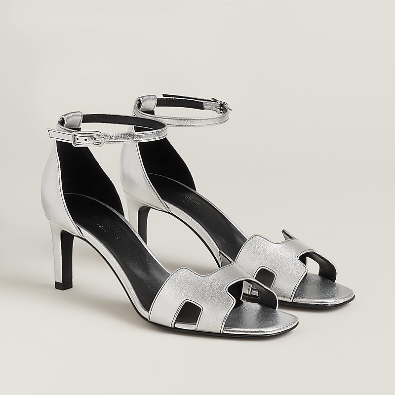 Hermes Joy 70 Sandal Heel Gris Argenté 2026 | Drip Kickz Hermes Joy 70 Sandal Heel Gris Argenté - Image 2