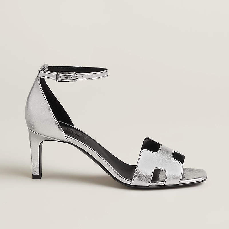 Hermes Joy 70 Sandal Heel Gris Argenté 2026 | Drip Kickz Hermes Joy 70 Sandal Heel Gris Argenté