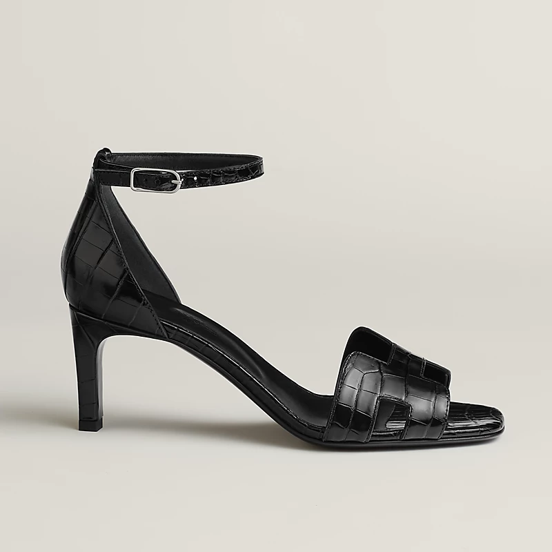 Hermes Joy 70 Sandal Heel Crocodile Black 2026 | Drip Kickz Hermes Joy 70 Sandal Heel Crocodile Black
