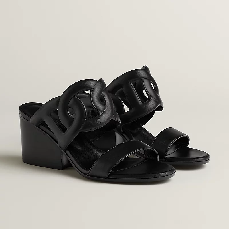 Hermes Lipari 70 Sandal Heel Black 2026 | Drip Kickz Hermes Lipari 70 Sandal Heel Black - Image 2