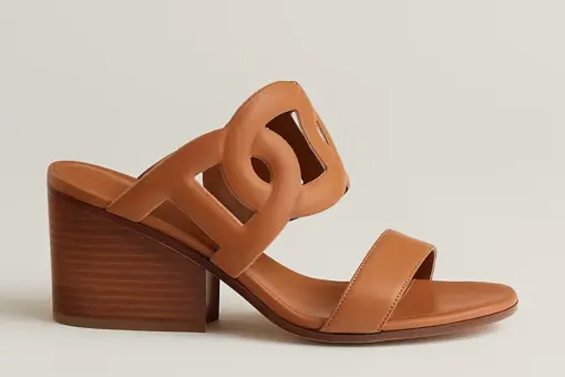 Hermes Lipari 70 Sandal Heel Naturel - 36
