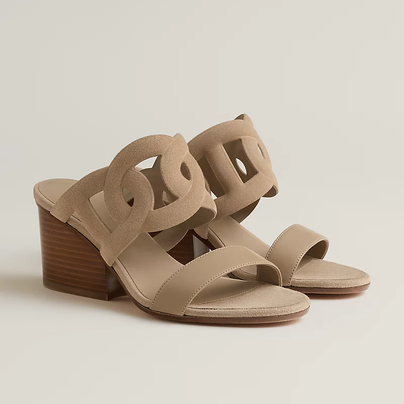 Hermes Lipari 70 Sandal Heel Beige Sable 2026 | Drip Kickz Hermes Lipari 70 Sandal Heel Beige Sable - Image 2