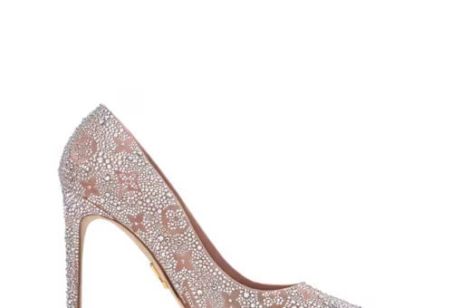 LV Gala Pump High Heel Nude/Silver Sparkling