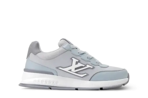 LV Classic Sneakers Nubuck Calf Leather Grey & Blue
