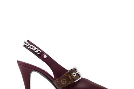LV Vibe Slingback Pump Heel Burgundy