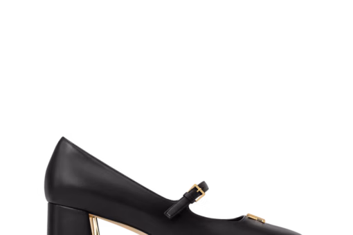 LV Swing Mary-Jane Pump Block Heel Black