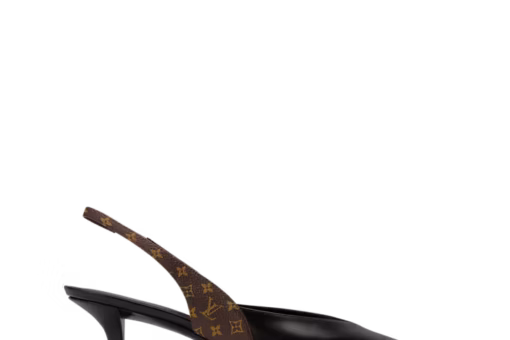 LV Urban Twist Slingback Pump Black/Brown Canvas