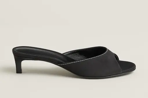 Hermes Marilyn 40 Sandal Heel Black