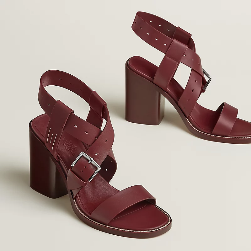 Hermes Milly 90 Sandal Heel Rouge H 2026 | Drip Kickz Hermes Milly 90 Sandal Heel Rouge H - Image 2