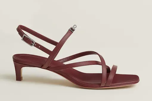 Hermes Muse 40 Sandal Heel Rouge H - 37