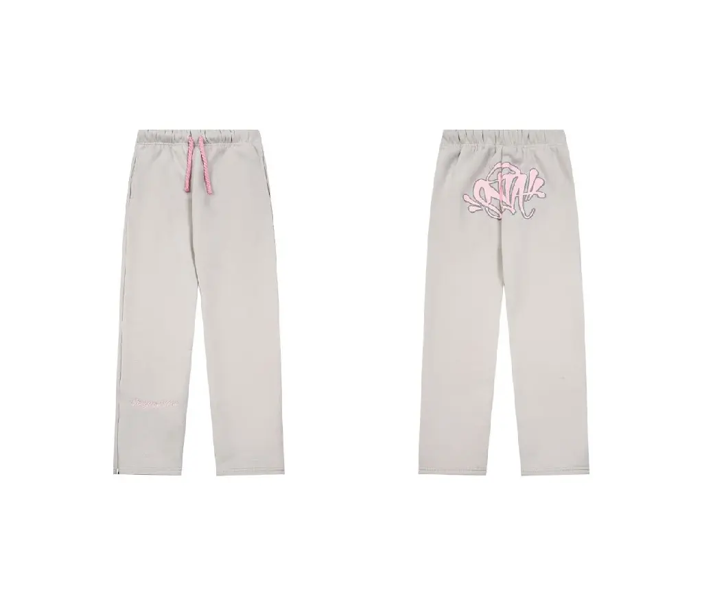 Syna World Tracksuit Hoodie Matching Pants Grey Pink 2026 | Drip Kickz Syna World Tracksuit Hoodie Matching Pants Grey Pink - Image 2