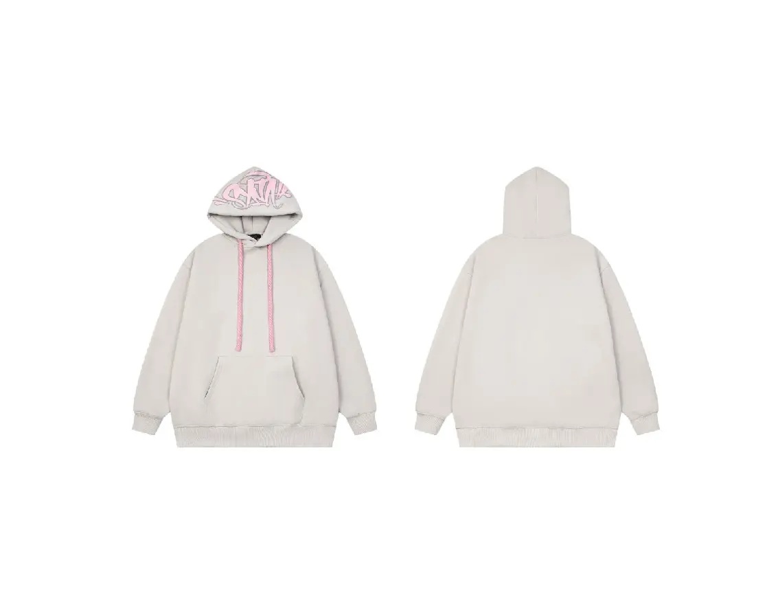 Syna World Tracksuit Hoodie Matching Pants Grey Pink 2026 | Drip Kickz Syna World Tracksuit Hoodie Matching Pants Grey Pink - Image 3