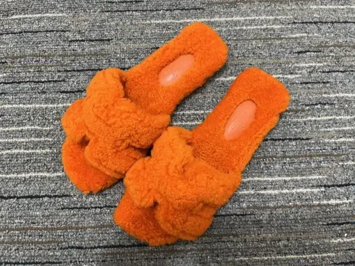 Hermes Chypre Wool Sandals Orange 2026 | Drip Kickz Hermes Chypre Wool Sandals Orange