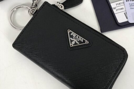 Prada Coin Case Leather Black