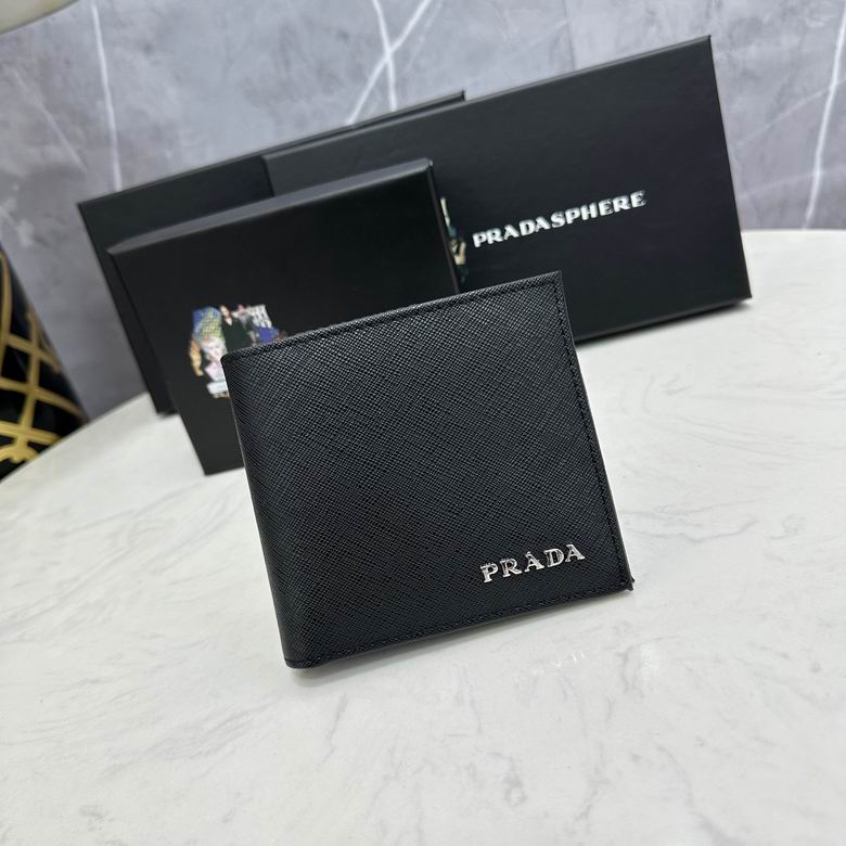 Prada Saffiano Leather Bifold Wallet Black 2026 | Drip Kickz Prada Saffiano Leather Bifold Wallet Black