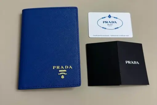 Prada Saffiano Small Wallet in Sunny Blue