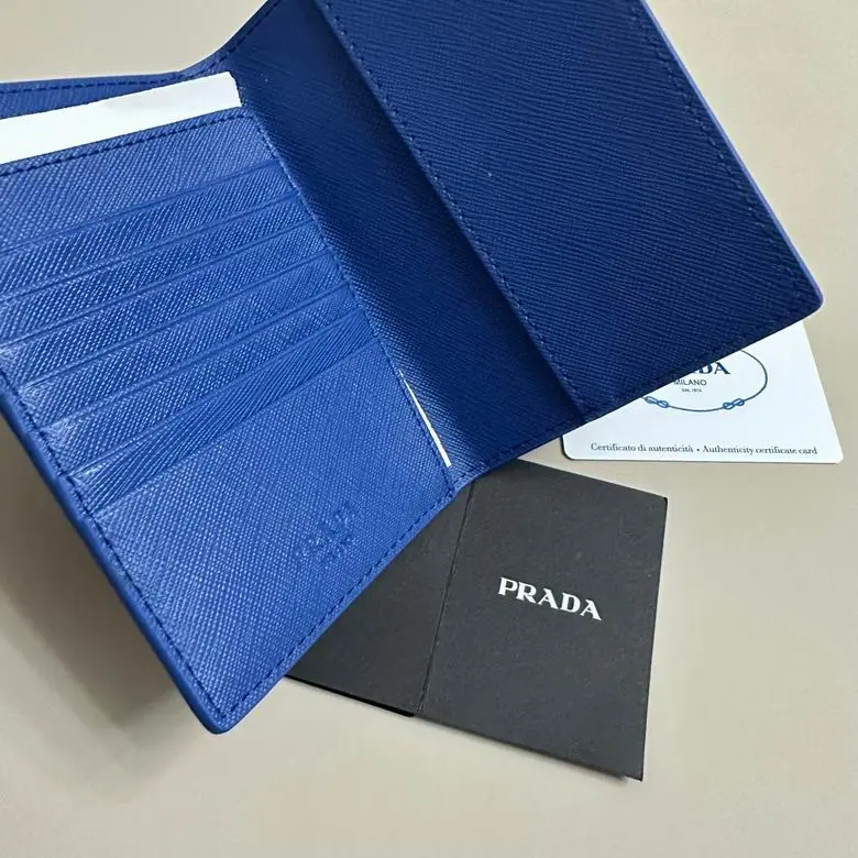 Prada Saffiano Small Wallet in Sunny Blue 2026 | Drip Kickz Prada Saffiano Small Wallet in Sunny Blue - Image 2