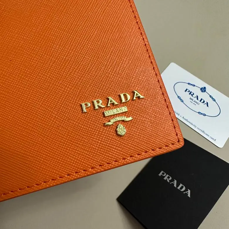 Prada Saffiano Small Wallet in Sunny Orange 2026 | Drip Kickz Prada Saffiano Small Wallet in Sunny Orange - Image 2