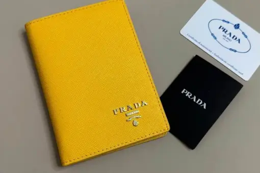 Prada Saffiano Small Wallet in Sunny Yellow