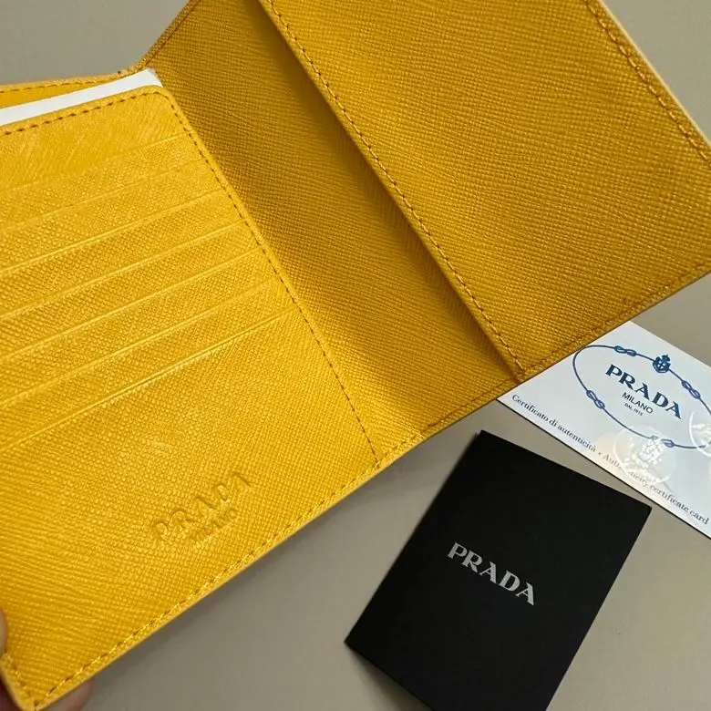 Prada Saffiano Small Wallet in Sunny Yellow 2026 | Drip Kickz Prada Saffiano Small Wallet in Sunny Yellow - Image 3