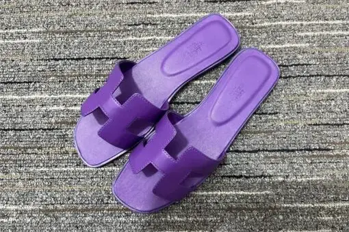 Hermes Chypre Sandals Purple