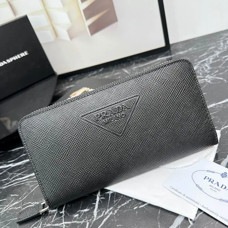 Prada Saffiano Leather Long Wallet Black 2026 | Drip Kickz Prada Saffiano Leather Long Wallet Black