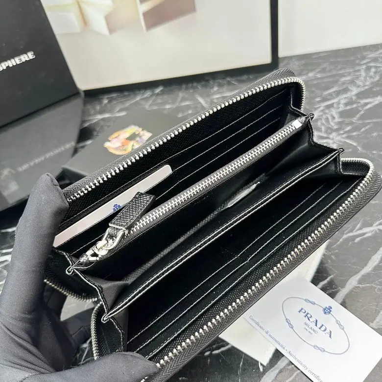 Prada Saffiano Leather Long Wallet Black 2026 | Drip Kickz Prada Saffiano Leather Long Wallet Black - Image 2