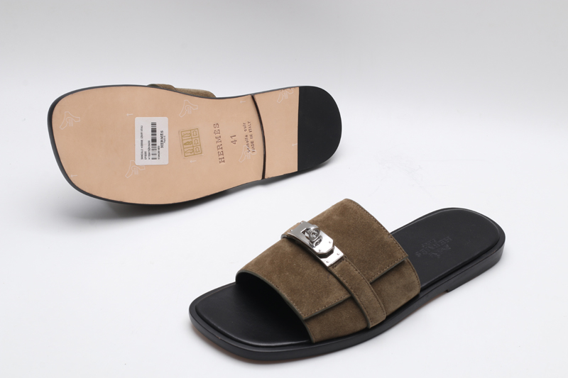 Hermès Gabriel Sandal Dark Green & Black 2026 | Drip Kickz Hermès Gabriel Sandal Dark Green & Black - Image 2