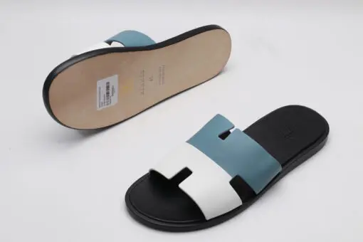 Hermès Izmir Sandal Duo Tone White Blue 2026 | Drip Kickz Hermès Izmir Sandal Duo Tone White Blue - Image 2
