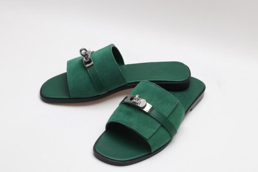 Hermès Gabriel Sandal Green