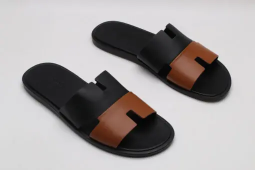 Hermès Izmir Sandal Duo Tone Black Brown