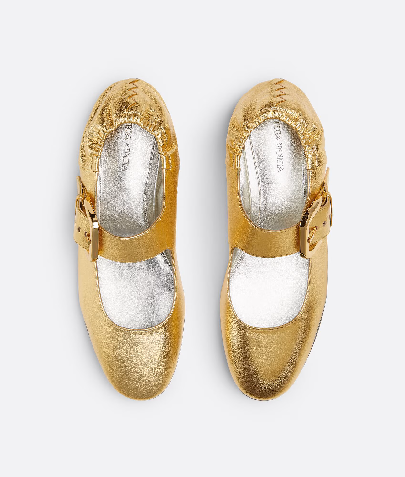 Bottega Veneta Amy Mary-Jane Ballerina Gold 2026 | Drip Kickz Bottega Veneta Amy Mary-Jane Ballerina Gold - Image 2