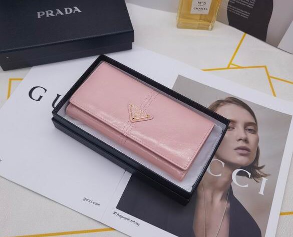 Prada Saffiano Leather Long Wallet Glossy Pink 2026 | Drip Kickz Prada Saffiano Leather Long Wallet Glossy Pink