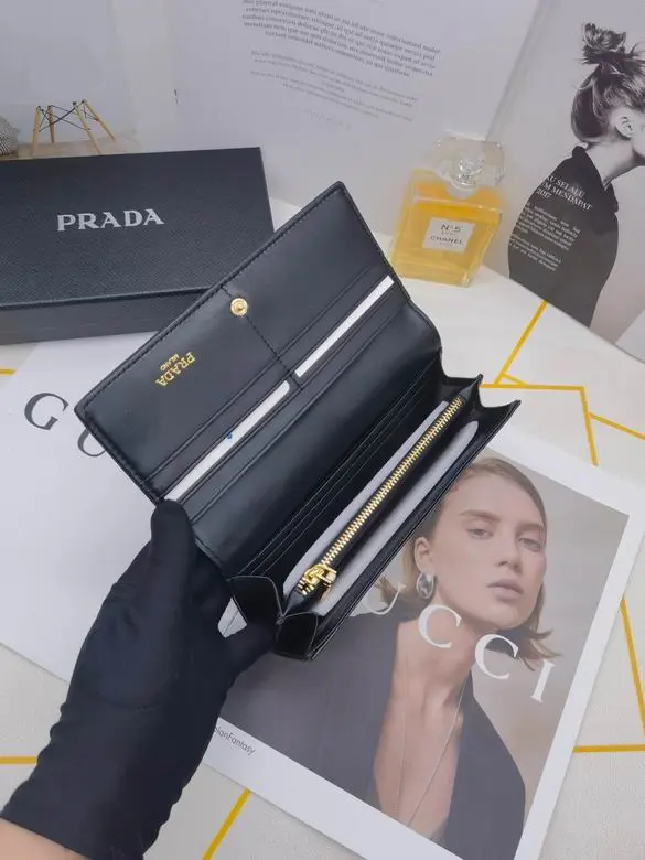 Prada Saffiano Leather Long Wallet Glossy Black 2026 | Drip Kickz Prada Saffiano Leather Long Wallet Glossy Black - Image 2