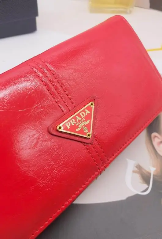 Prada Saffiano Leather Long Wallet Glossy Red 2026 | Drip Kickz Prada Saffiano Leather Long Wallet Glossy Red - Image 2