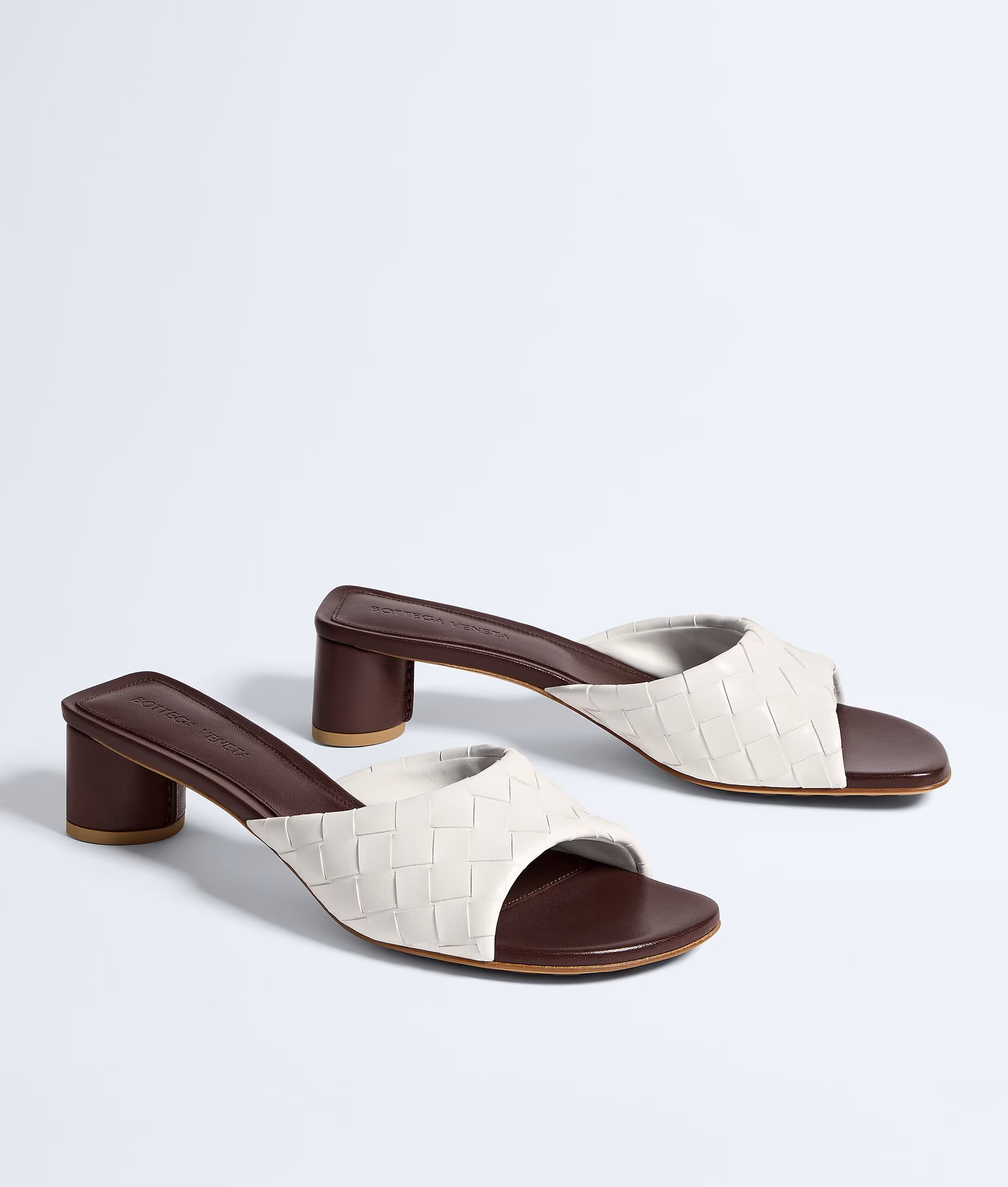 Bottega Veneta Kitten Heel Mule Sandal Intrecciato Strap Cioccolato 2026 | Drip Kickz Bottega Veneta Kitten Heel Mule Sandal Intrecciato Strap Cioccolato - Image 2