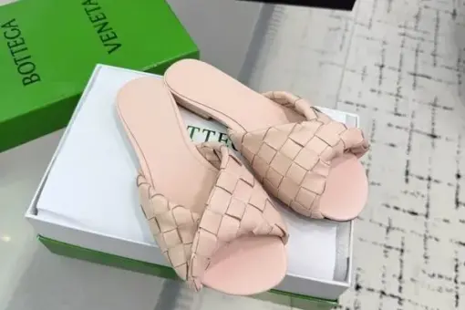 Bottega Veneta Blink Flat Mule Pink