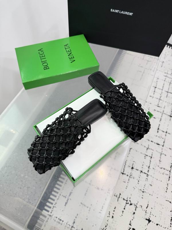 Bottega Veneta Metallic Leather Knot Net Mule Flats Black 2026 | Drip Kickz Bottega Veneta Metallic Leather Knot Net Mule Flats Black - Image 2