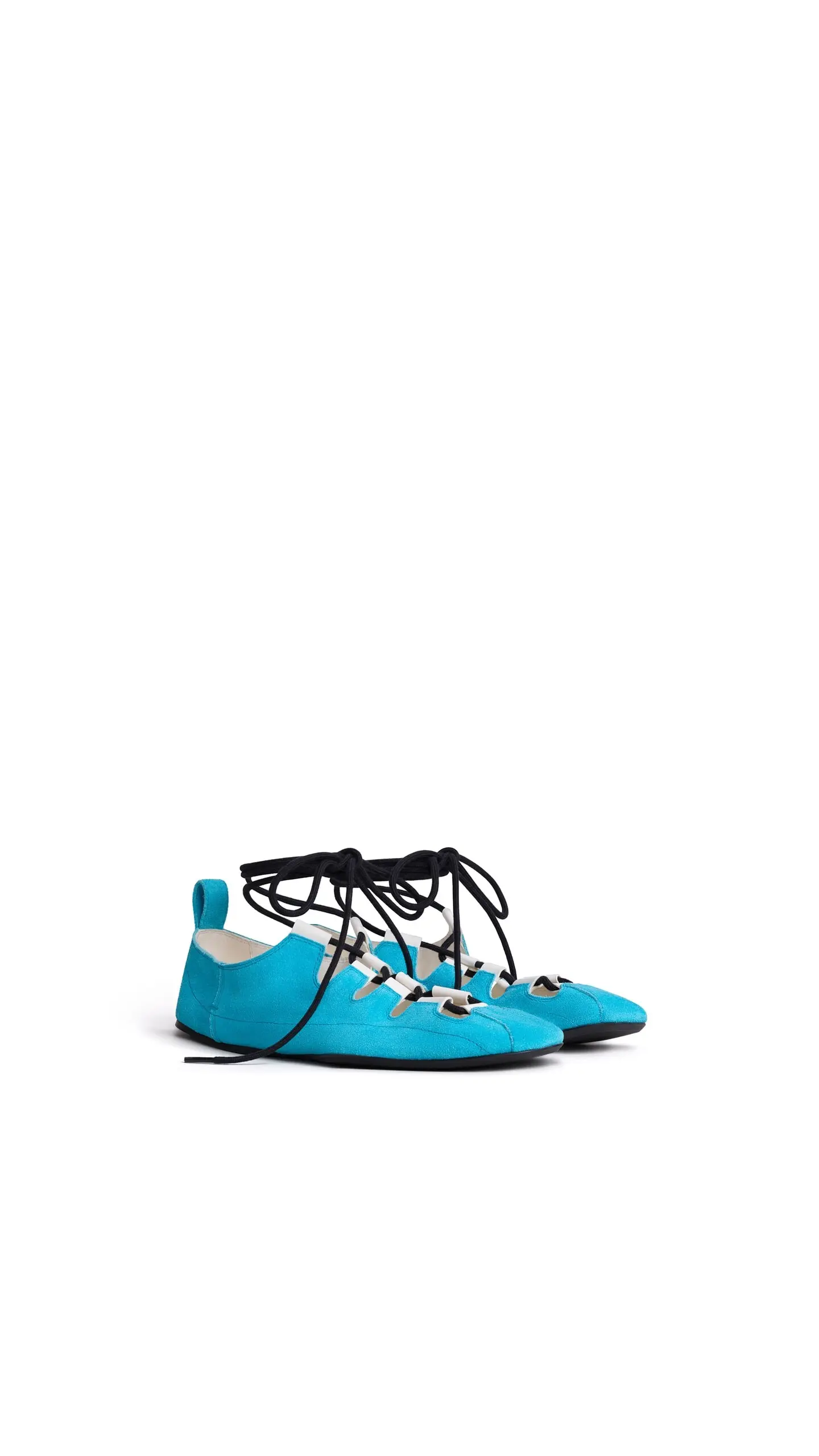Alaïa Fold Laced Flats Velvet Calfskin 2026 | Drip Kickz Alaïa Fold Laced Flats Velvet Calfskin - Image 2