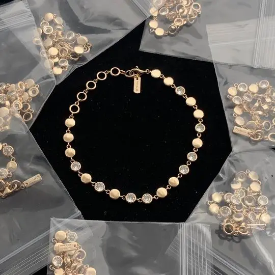 Rose Gold-Tone Station Bracelet Alternating Solid Discs & Bezel-Set Crystals 2026 | Drip Kickz Rose Gold-Tone Station Bracelet Alternating Solid Discs & Bezel-Set Crystals